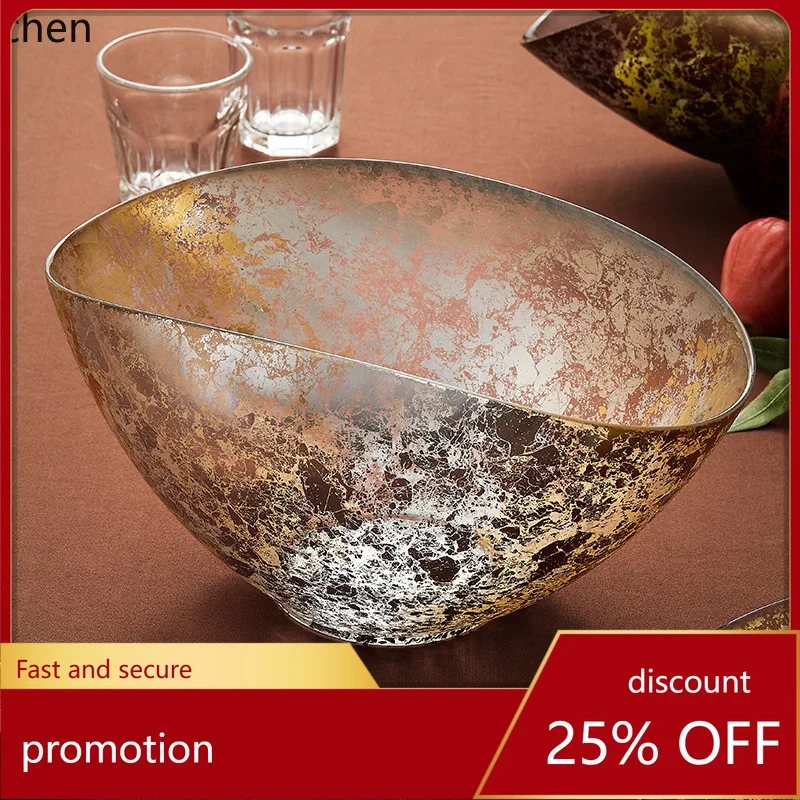 

Zml handmade creative glass plate decorative food fruit plate