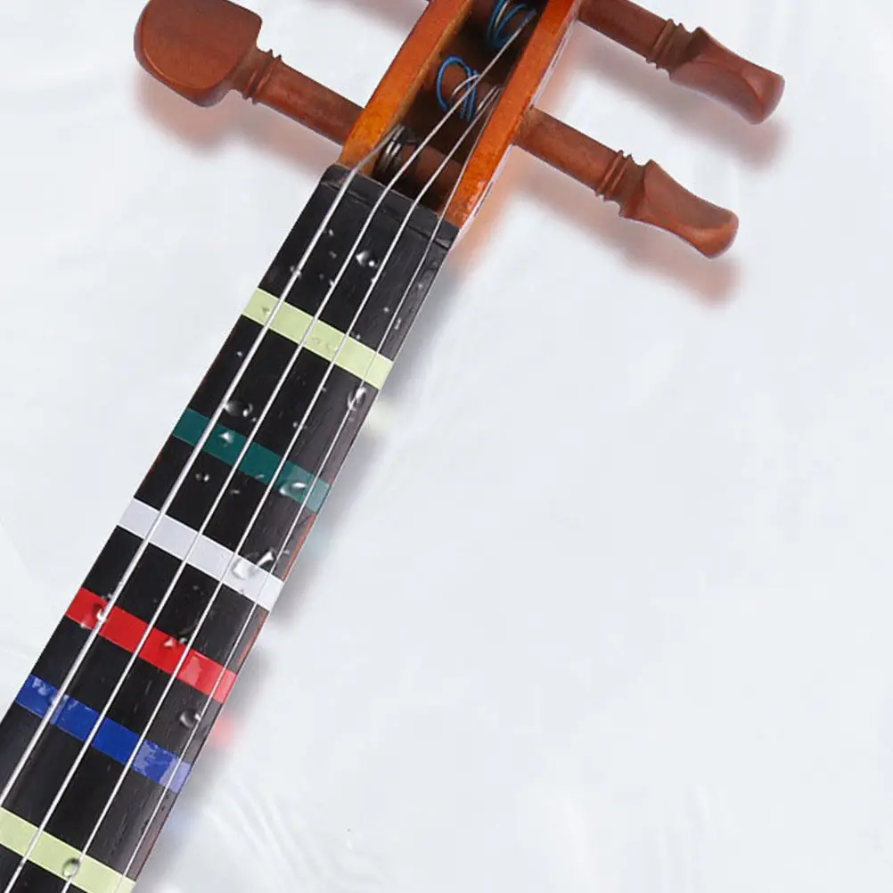5 Rolls Violin Sticker Fiddle Scale Tape Learning Tool Finger Position Labels Musical Notes Decal Beginner Violin Supplies