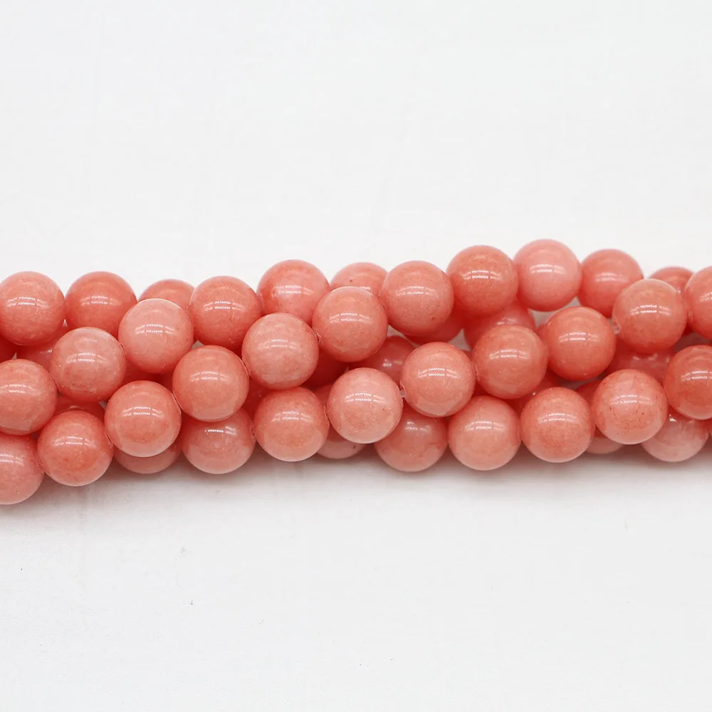 Hot Selling Multi Specification Natural Stone DIY Bracelet B-color Jewelry Orange Red Loose Bead Bracelet Necklace Wholesale