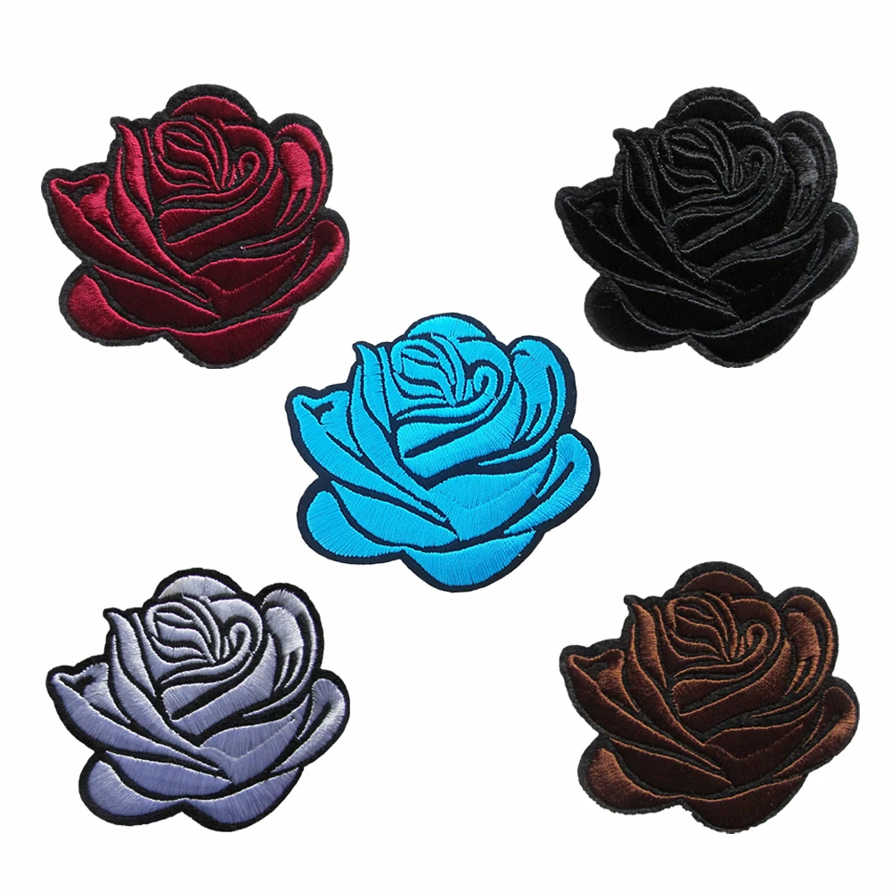 Wholesale sales 1 piece Flower embroidered fabric DIY hot melt adhesive ironing sewable patch decorative clothing accessories