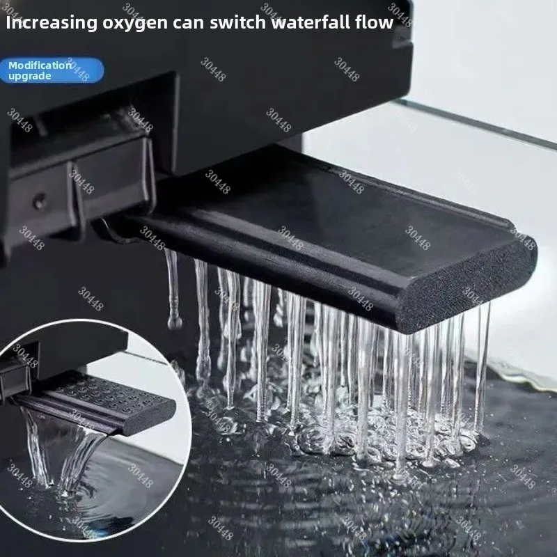 Fish Tank Dual Outlet Upgrade Rainfall Waterfall Drip Filter Box with Oxygen Circulation System
