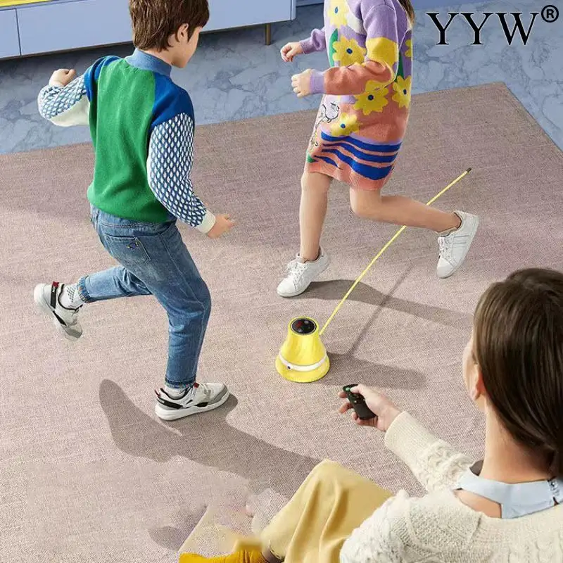 Kids Electric Rope Skipping Machine Children Multi-person Training Electronic Counting Fun Remote Control Indoor Outdoor Sport