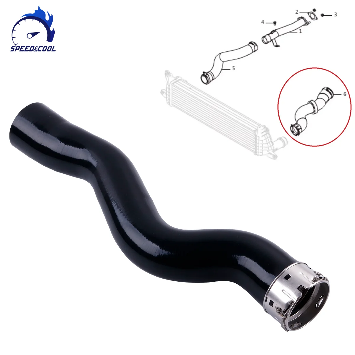 خرطوم منفذ مبرد داخلي من السيليكون سريع وبارد للجدار العظيم GWM Cannon Ute 2.0 من الجانب البارد