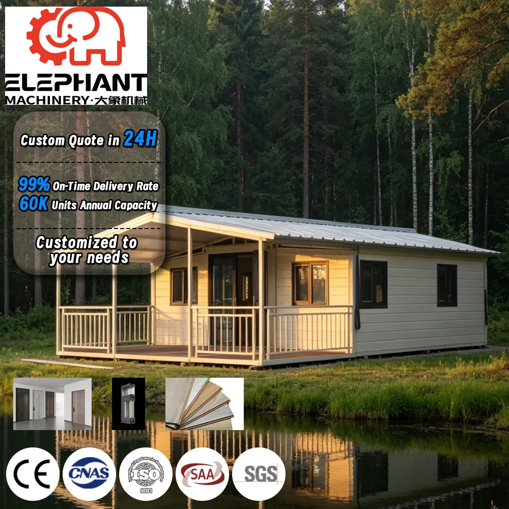 Easy Install 2 Bedroom Prefabricated Expandable Container House Modern 5-Year Warranty New  Bathroom Kitchen
