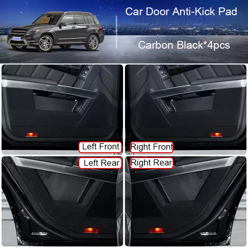 

Накладка на порог багажника автомобиля, противоударная защитная накладка из искусственной кожи для Mercedes-Benz GLK-Class X204 2008-2015, внутренний аксессуар