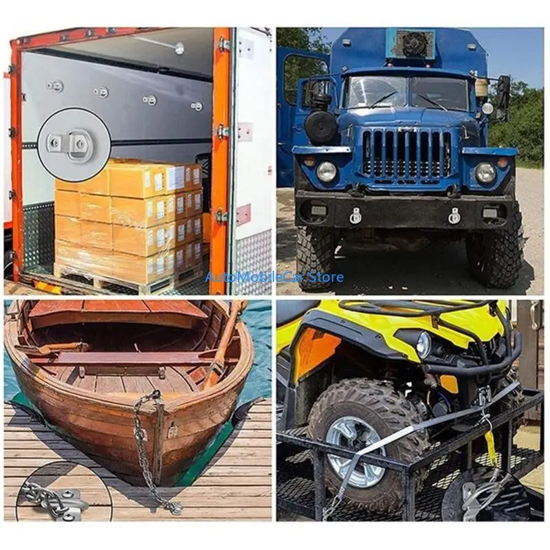 G8TE 10x Cargo Trailer Surface Mount Tie-Down D-Rings for Jeep for Wrangler High Qual