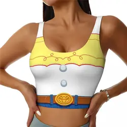 Custom Toy Story jesse's Cowgirl Outfit reggiseno sportivo per donna allenamento ad alto impatto Yoga Crop Top