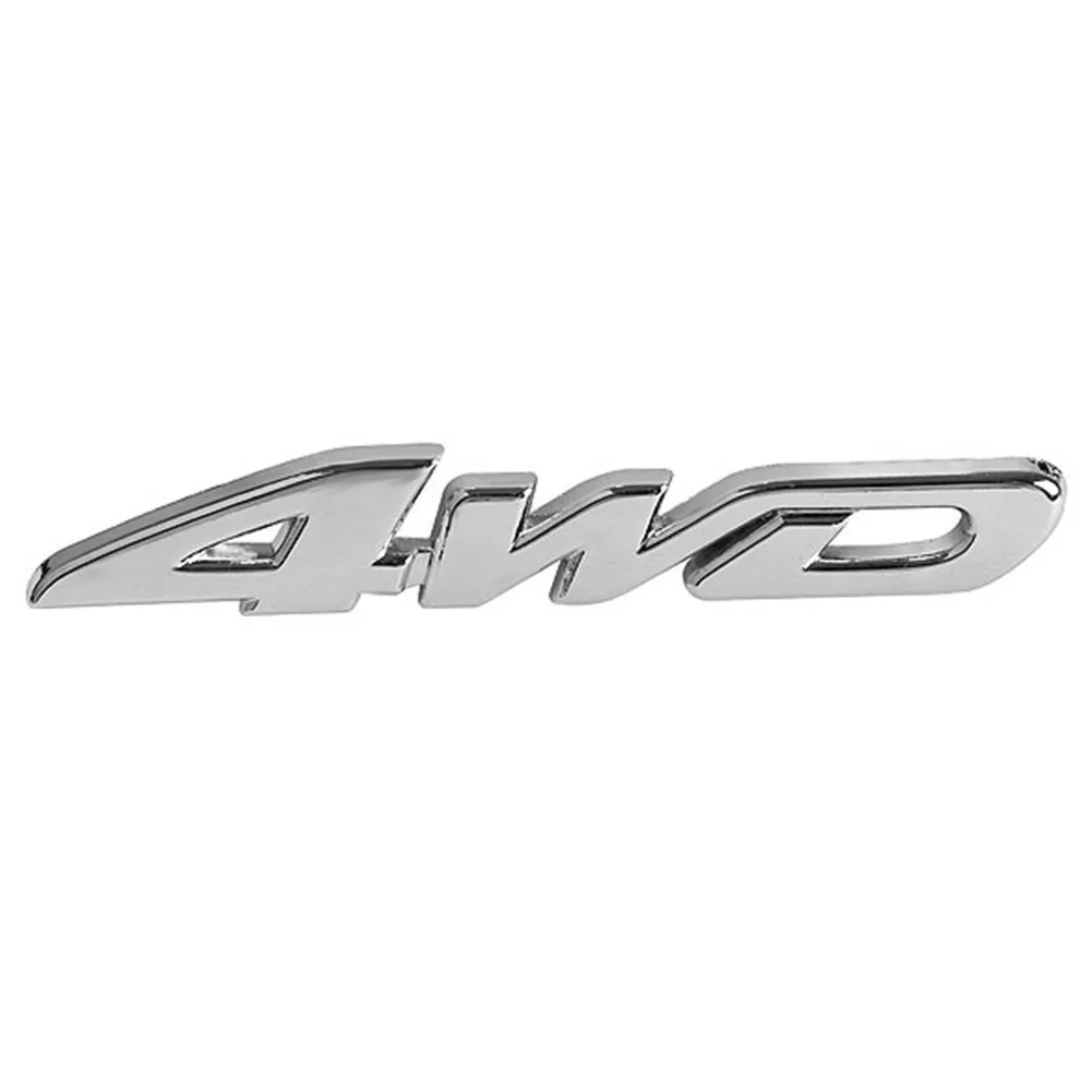 4WD Car Sticker Metal Plating Car Tailgate Sticker Easy Installation Auto Exterior Accessories with Adhesive