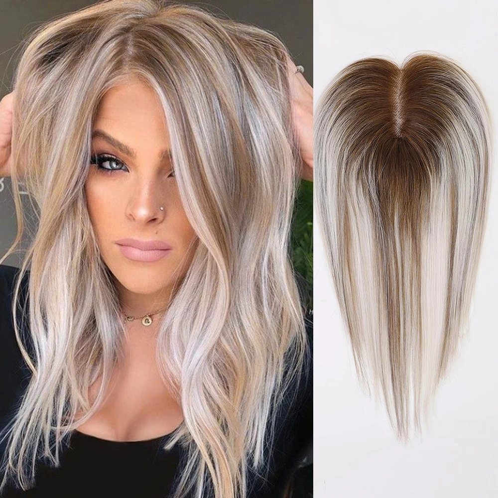 100-remy-human-hair-lace-base-topper-brown-to-platinum-balayage-12-inch-straight-center-part-hairpieces-for-women-natural-look