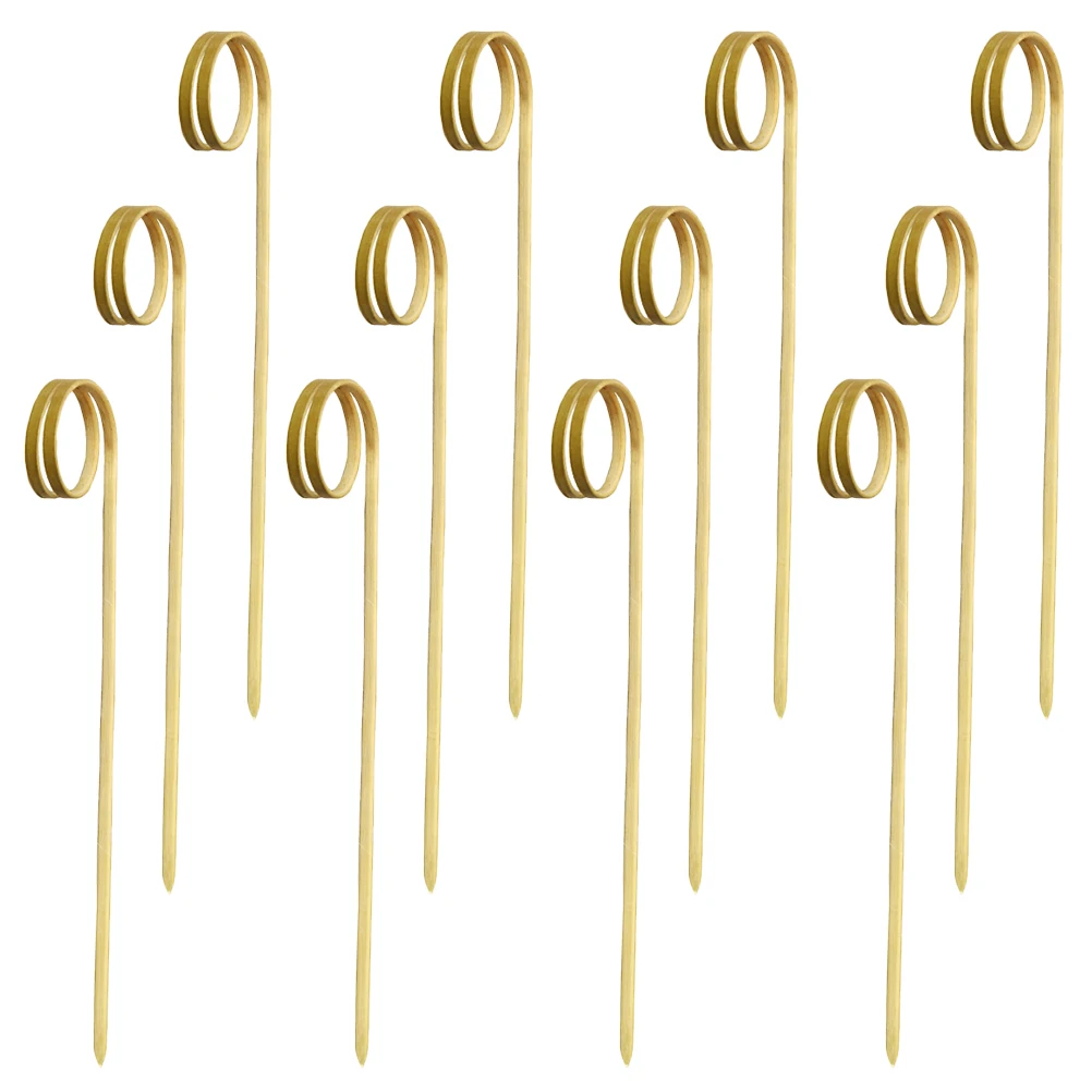 

100pcs Bamboo Fruit Sticks Eco-Friendly Food Picks For Cocktail Drinks Appetizers Bbq Party Decorations Unique Birthday Wedding