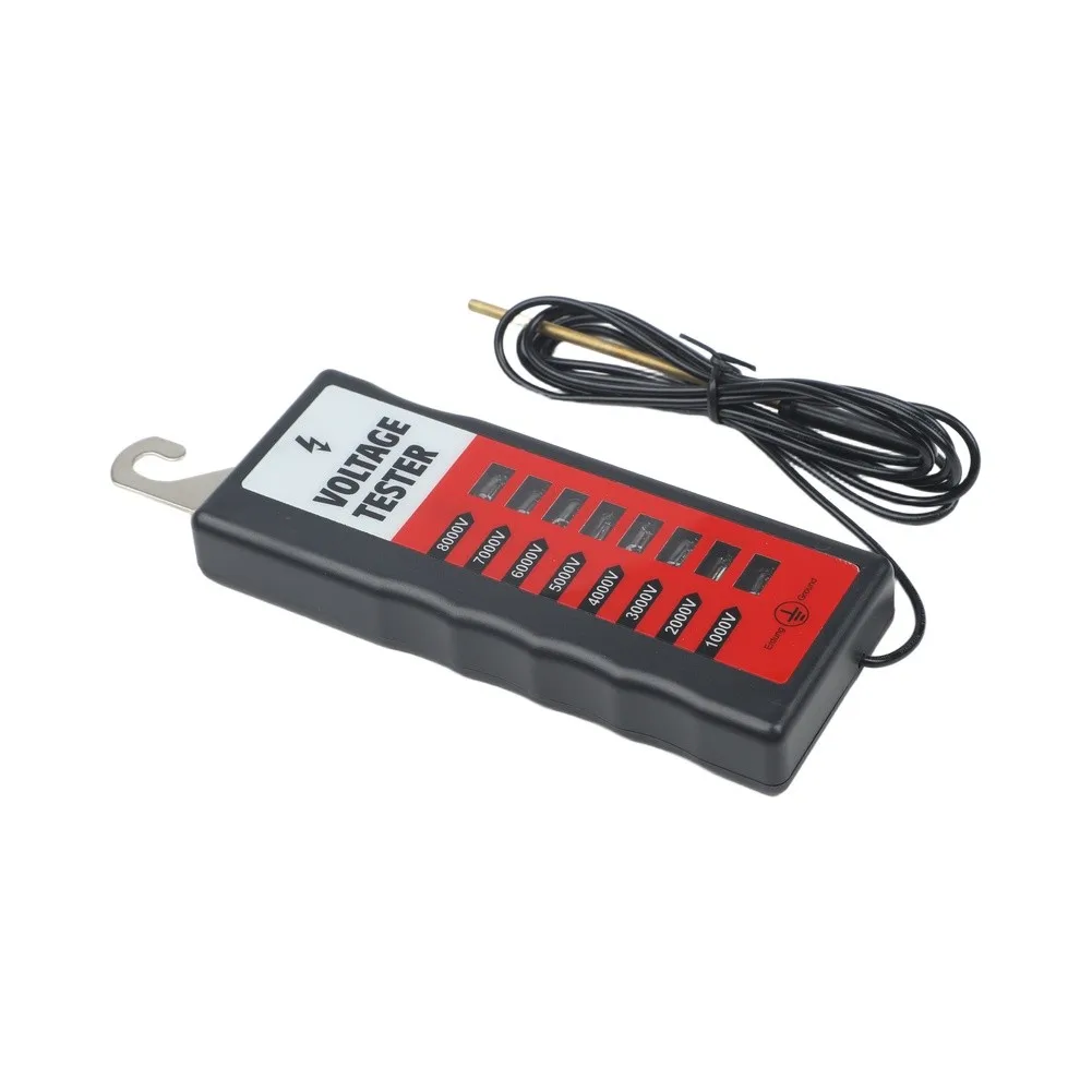 For Agricultural Security Electric Fence Tester Black Accurate Detection 1000-8000V Range Battery Free Operation