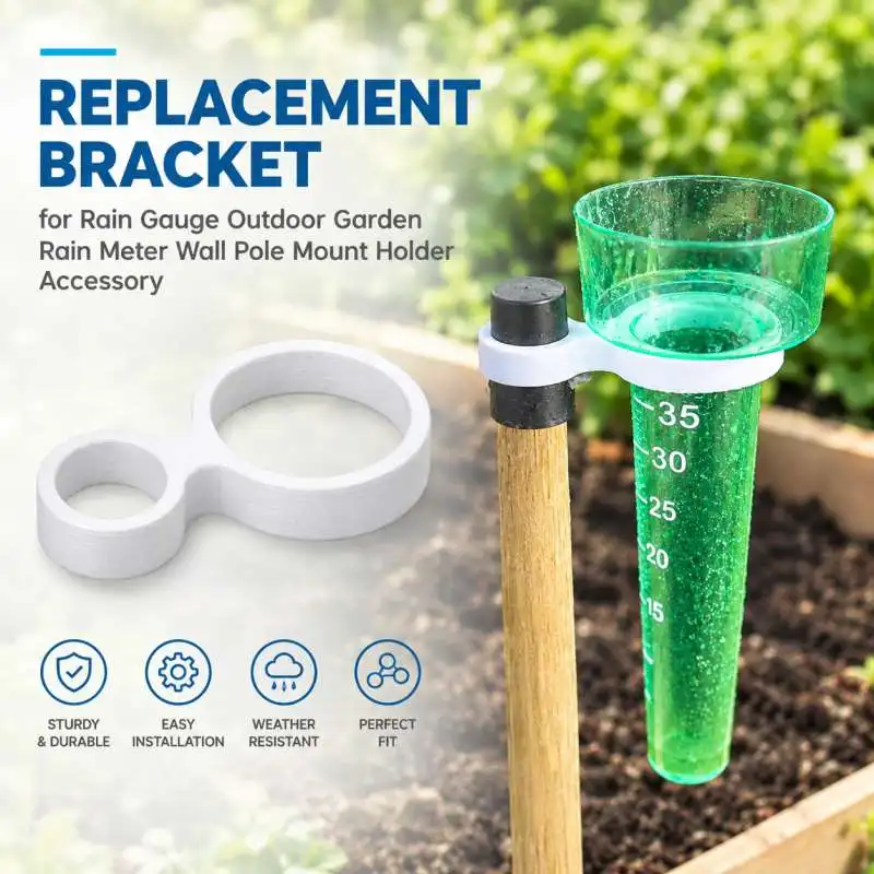 Replacement Bracket for Rain Gauge Outdoor Garden Rain Meter Wall Pole Mount Holder Accessory