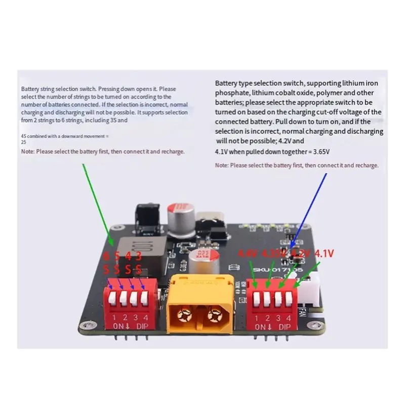 B76B 140W Bidirectional Fast Module IP2366 with Temperature Control for 2-6S Lithium Battery