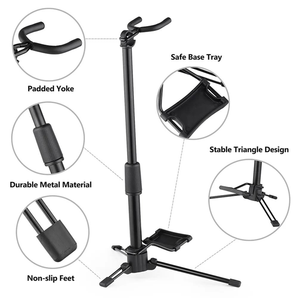 

ABPF Foldable Digital Wind Instrument Stand Adjustable Metal Aerophone Holder Musical Instrument Stand