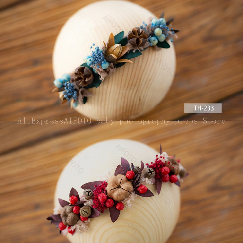 Diadema para bebé niña recién nacida, accesorios de fotografía, tocado de Navidad, pelo, flor, estudio fotográfico