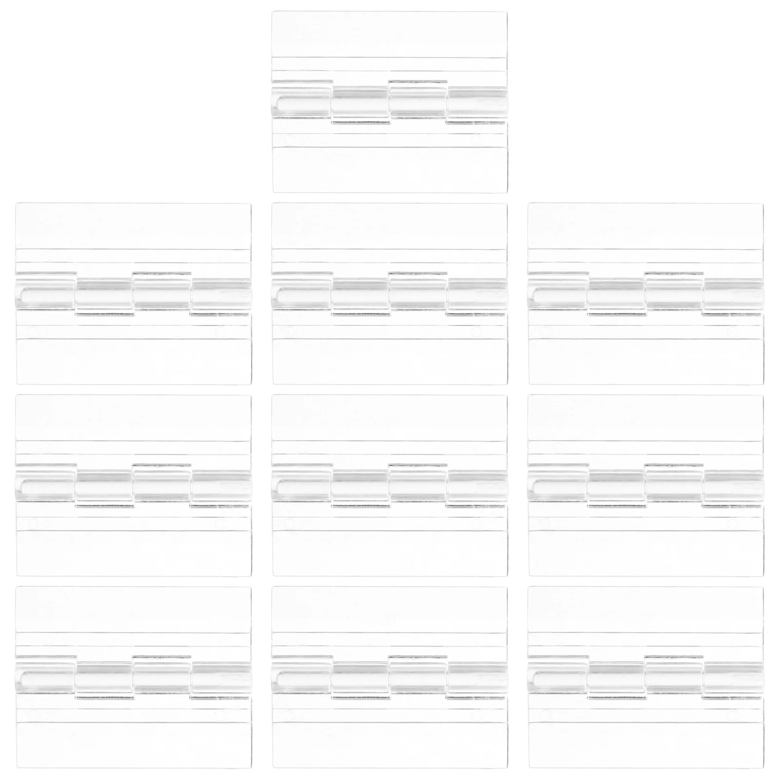 

10Pcs Transparent Acrylic Hinges for Door Cabinet Drawer Use Strong Continuous Hinge Small for Wooden Box Aquarium Glass