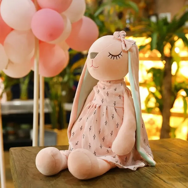 Soothing Bunny Plush Toy - Huggable Sleeping Doll for Kids, Soft Stuffed Animal with Calming Effect (35/55cm, Gift Ready)