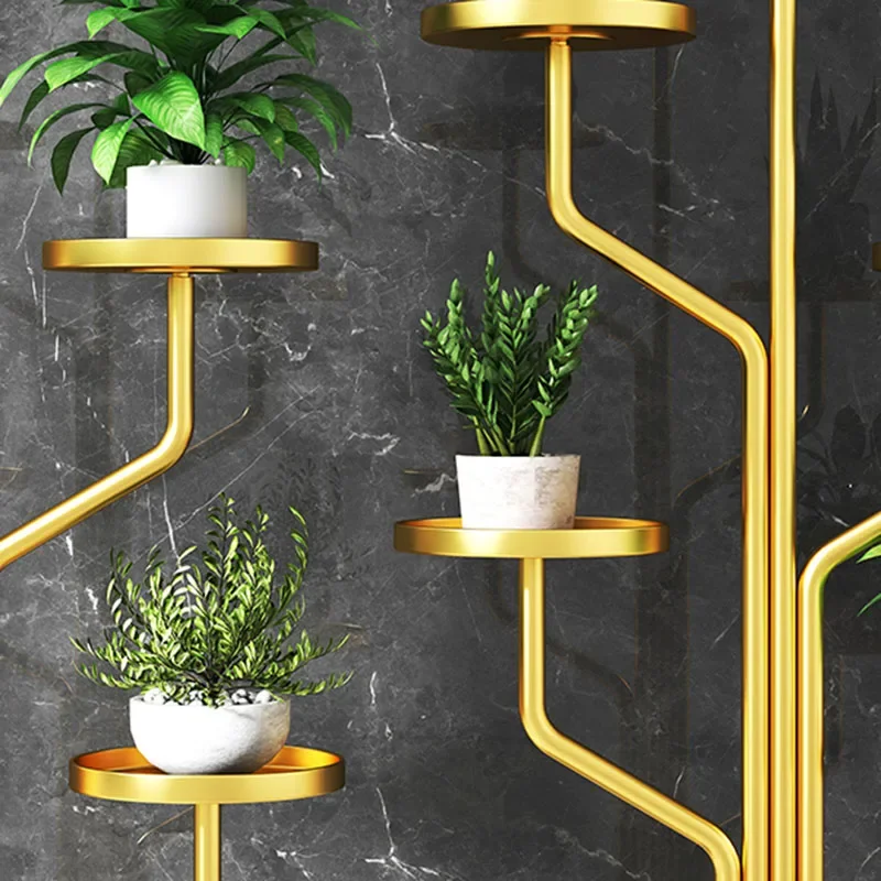 Modern Display Plant Shelf Rack High Quality Metal Living Room Luxury Plant Stand Nordic Golden Estanteria Plantas Furniture