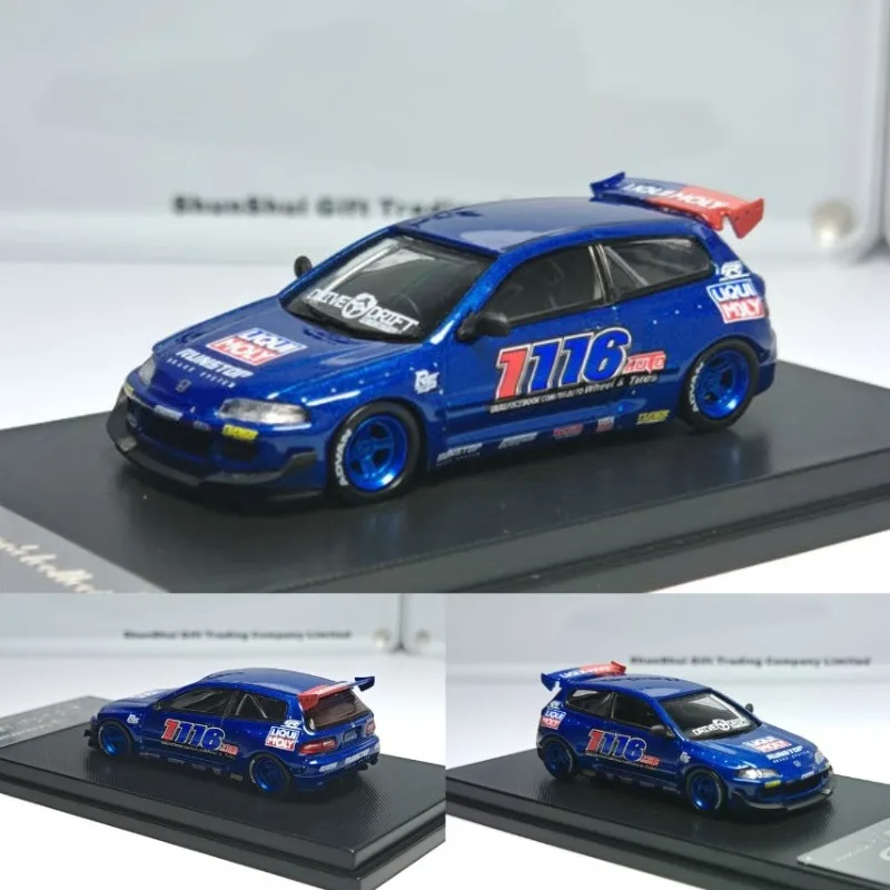 

MC 1:64 Honda CIVIC EG6 Автоматическая модель гаражного колеса и шины из статического сплава, модель автомобиля из подарочного сплава для мальчиков, коллекция украшений.