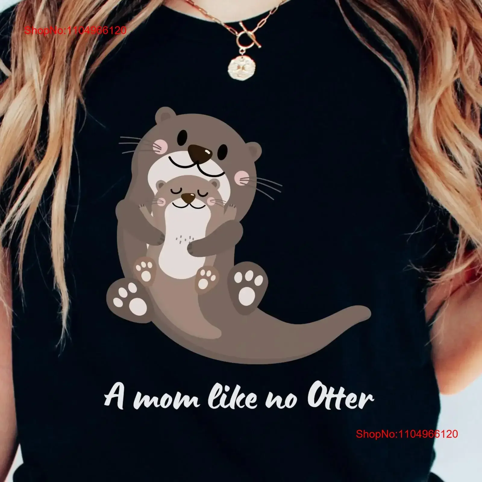 

Otter T Shirt Sea Clothes Women Cute Stuff Mother's Day A Mom Like No vintage Washed graphic Comfortable Slightly streetwear