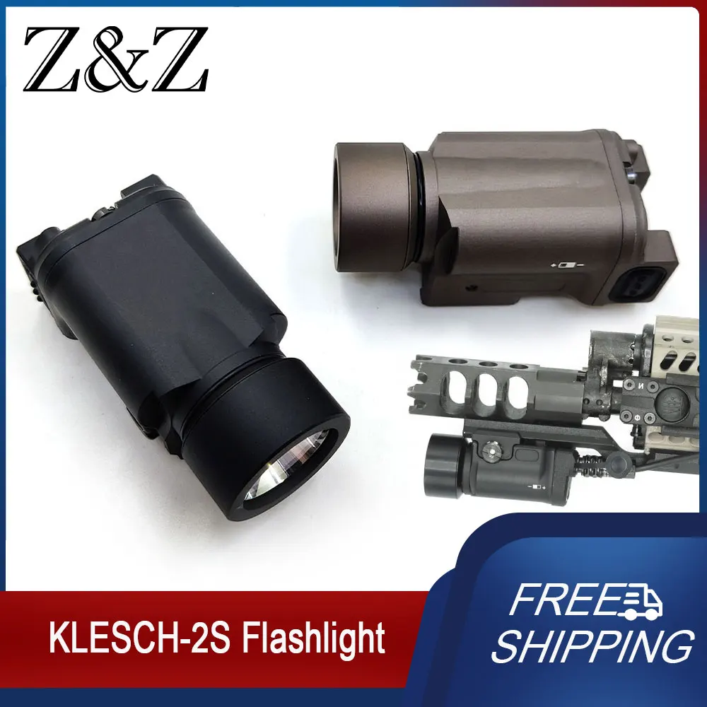 Tactical KLESCH-2S Flashlight Weapon Light Output White Light Brightness Weapon Hunting Fit 20mm Rail