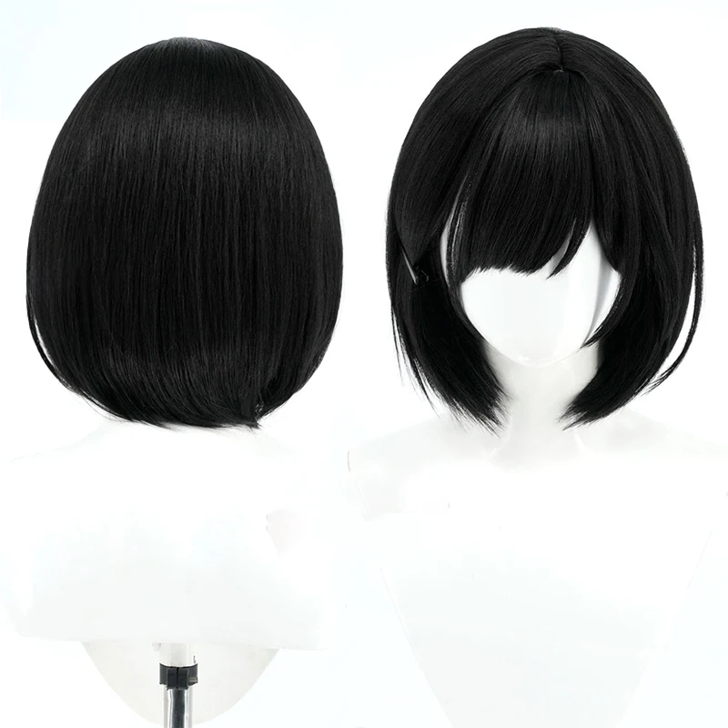 Parrucca cosplay Shimizu Hinako Gioco Silent Hill f Accessori per capelli corti neri Capelli in filo ad alta temperatura per le donne