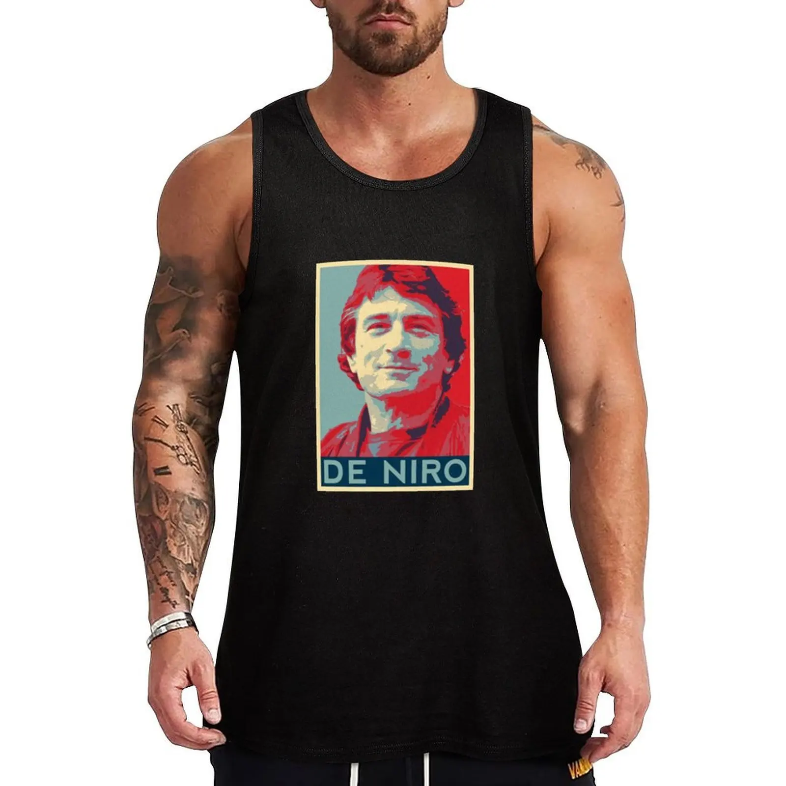

Robert De Niro Vintage portrait Tank Top gym t-shirts t-shirts for Men's gym muscle t-shirt Bodybuilding shirt