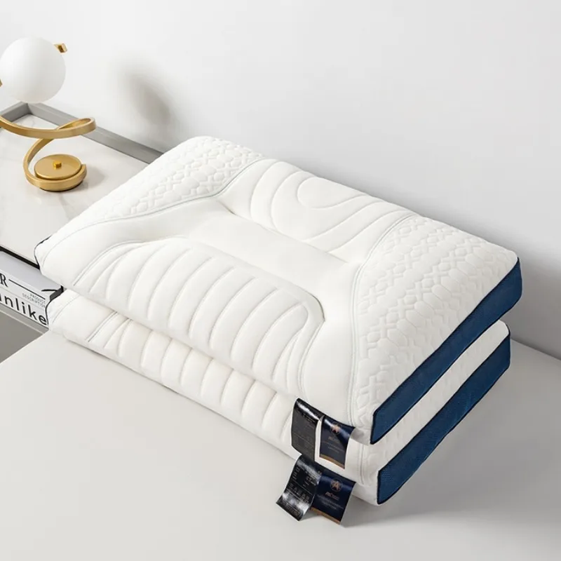 New zero-pressure deep sleeping cabin pillow, pure white soft and thin thickened student dormitory neck pillow
