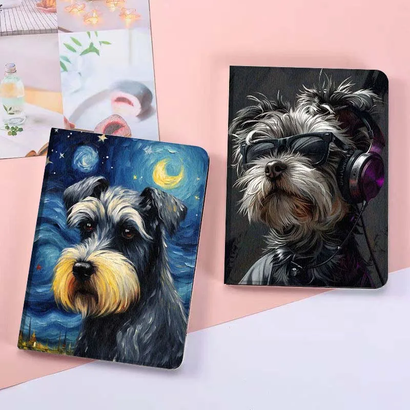 

Schnauzer Art Cute Pattern For Vivo Pad SE 11 5 3 2 Pro 12.3 13 12.1 11.5 Air IQOOPad Foldable Tablet Case Gift