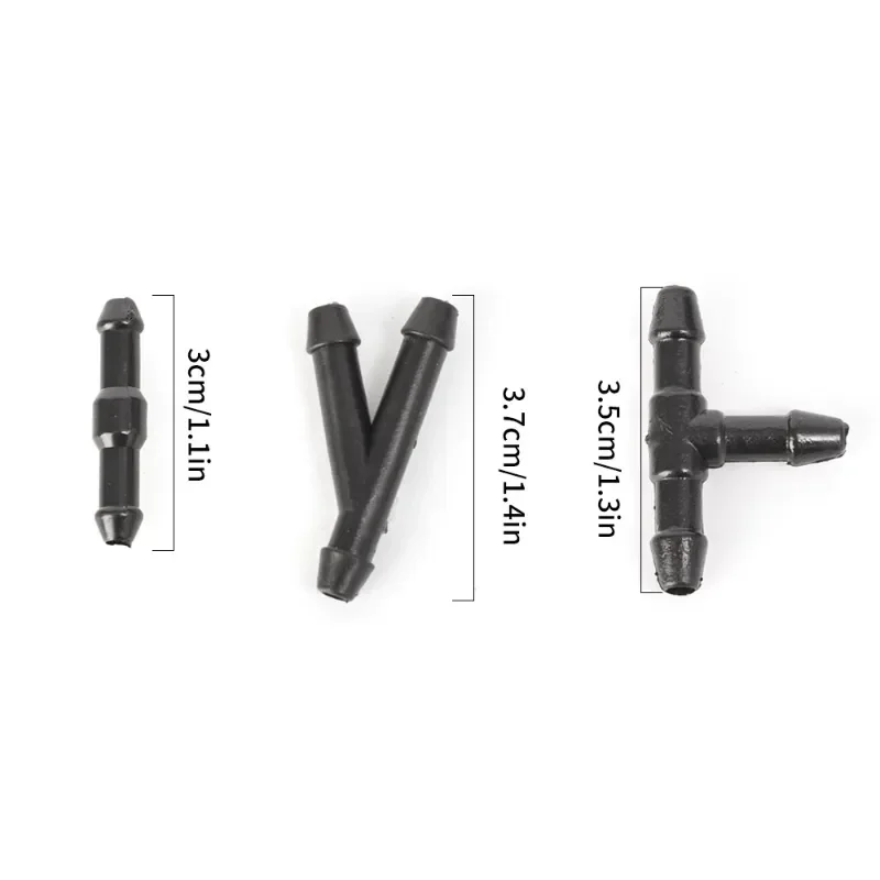 Car Wiper Spray Pipe Joint T Y I Type Windshield Washer Pipe Nozzle Wiper Cleaning Water Hose Tube Joint Accessories