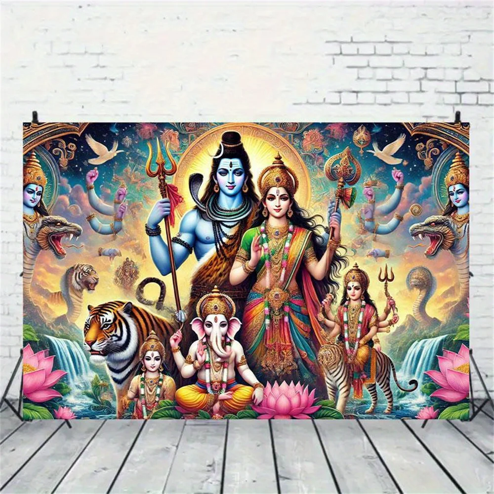 Shiva Familie Wandtapijt Hindo - Home Decor Yoga recensie en prijs