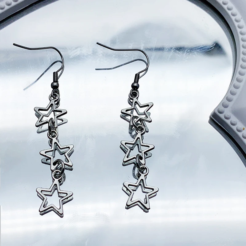 Y2k Star Earrings Star Goddess Necklace Stars Gifts Modern Stars Charm Earrings Drop Earrings