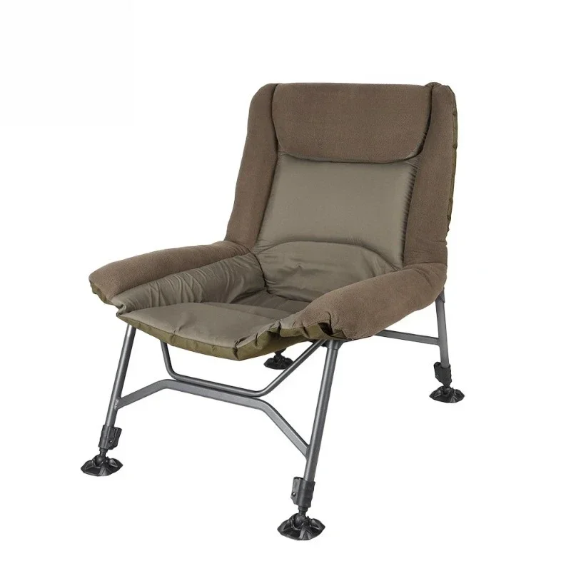 Outdoor camping folding chair, thickened fleece surface soft waist protection science
