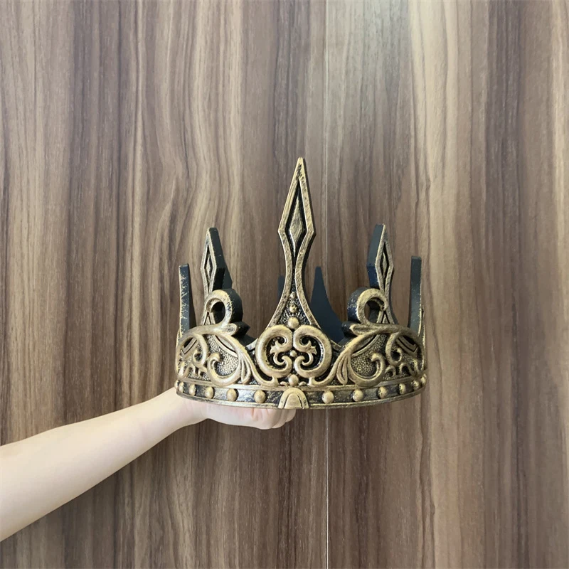 

Goledn Kings Crowns Prop Knights Cosplay Halloween Middle Age Crowns Movie Event Performances Safety Rubber Gifts