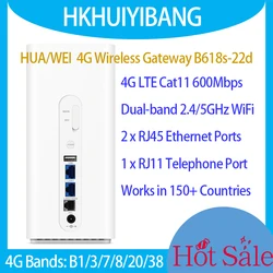 HUA WEI 4G LTE Router B618s-22d Cat11 600Mbps Wireless Gateway Dual Band 4x4 MIMO Indoor WiFi Modem 4G Sim Card Home Gigabit CPE