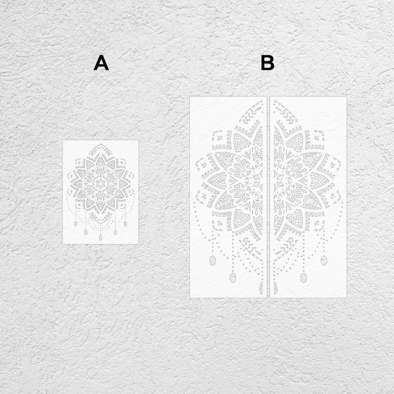 56cm - 113cm Stencil Wall For Plaster Painting Template Furniture Makers To Paint Decors Decorative Drawing Decor Mandala S319