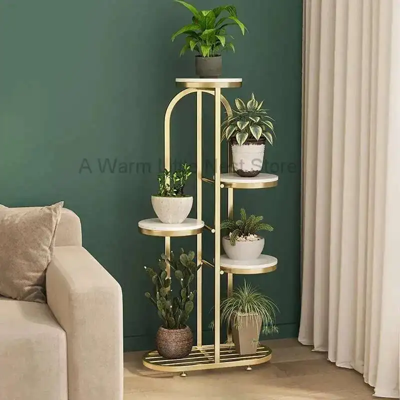 

Antique Metal Flower Stand Display Indoors Multi Tiered Floor Flower Stand Dining Room Golden Plantenrek Balcony Furniture