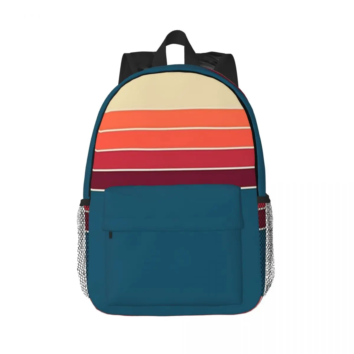 

70s Vintage Retro Stripes Backpacks Teenager Bookbag Fashion Children School Bags Travel Rucksack Shoulder Bag Large Capacity