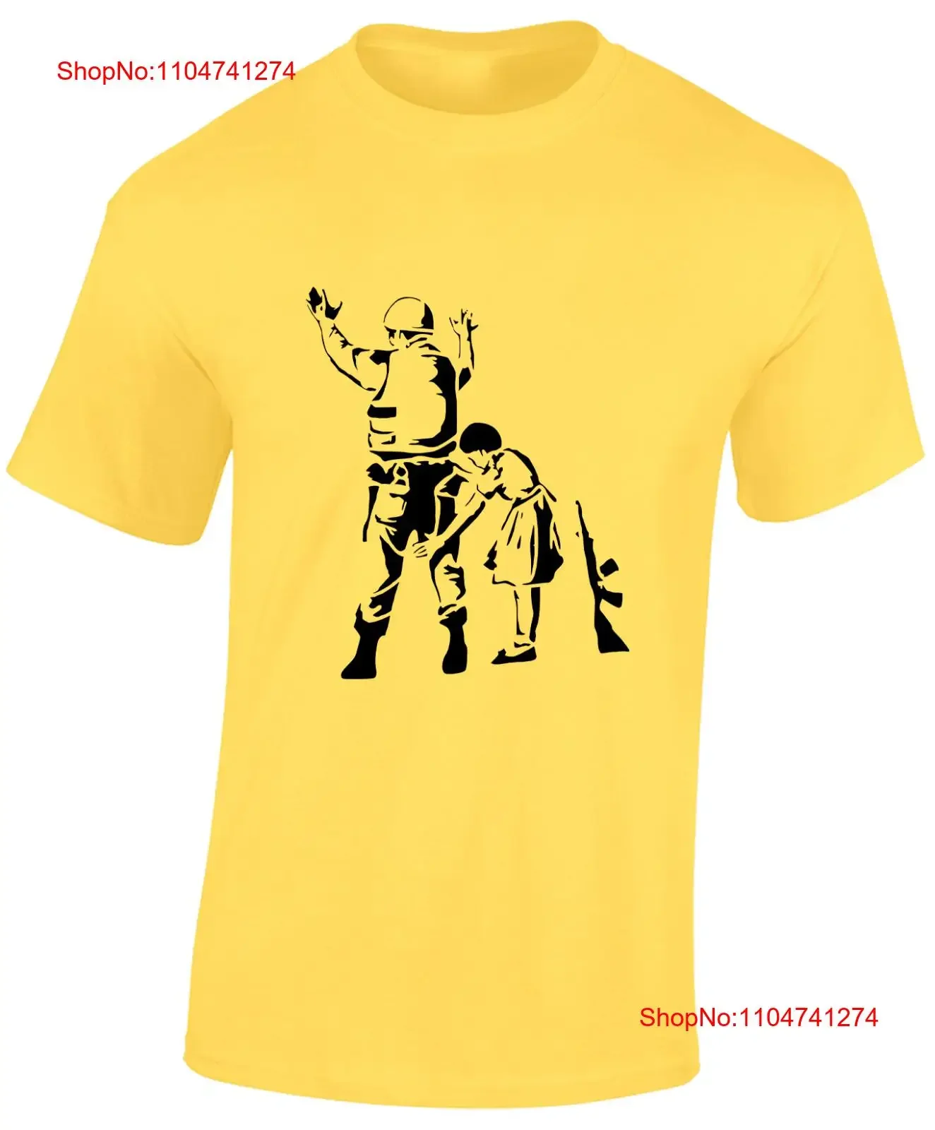 

SOLDIER SEARCHED BANKSY MENS T SHIRT COOL GRAFFITI ART URBAN ARTIST MODERN TOP vintage Washed Stylish graphic Casual Breathable