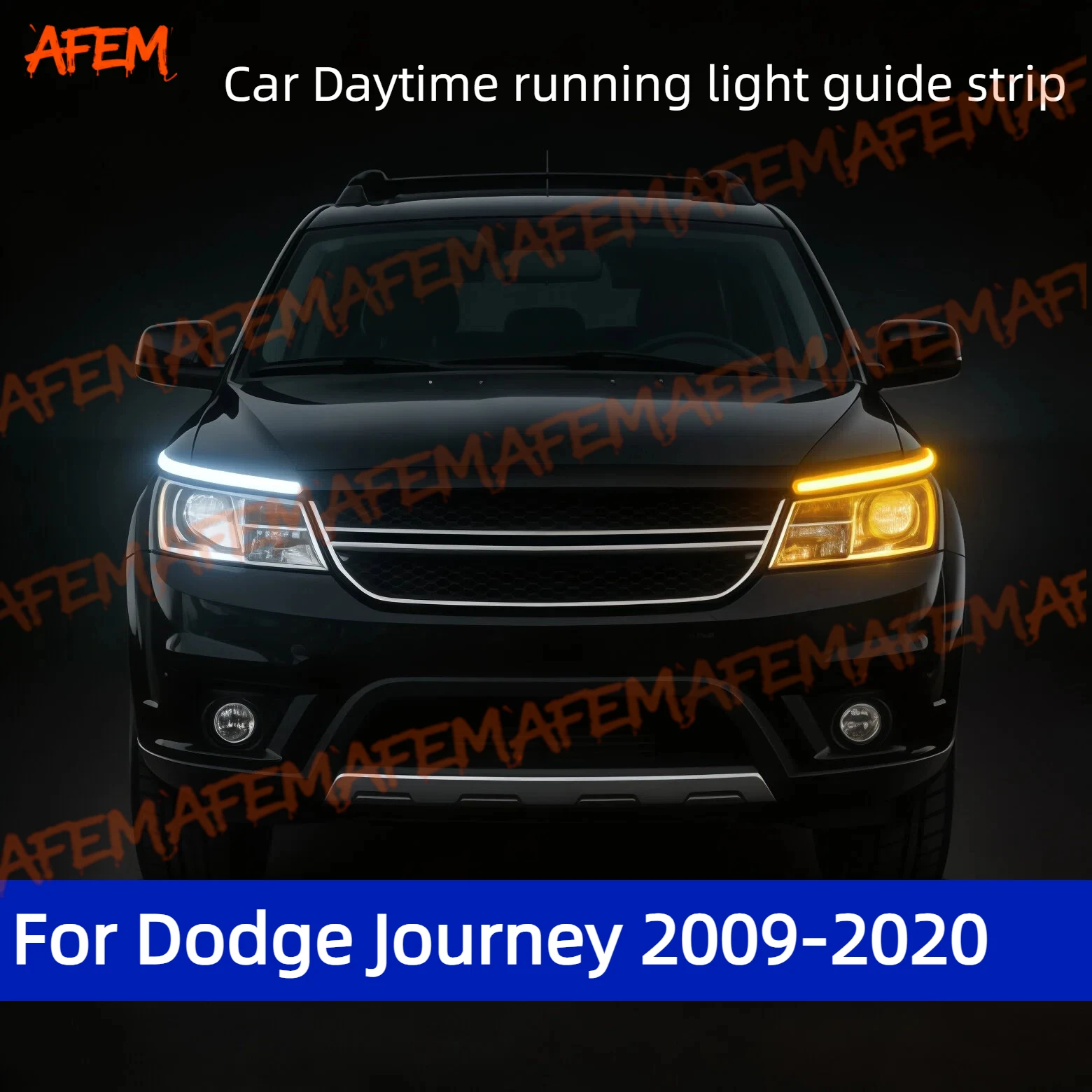 For Dodge Journey 09-20 Daytime Running Light Guide Strip Auto LED DRL Daytime Running light Flexible Decorative Ambient Lamp