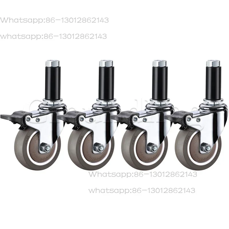 Built in TPE rubber wheel ball bearings, suitable for commercial round tube kitchen preparation tables 22-28mm