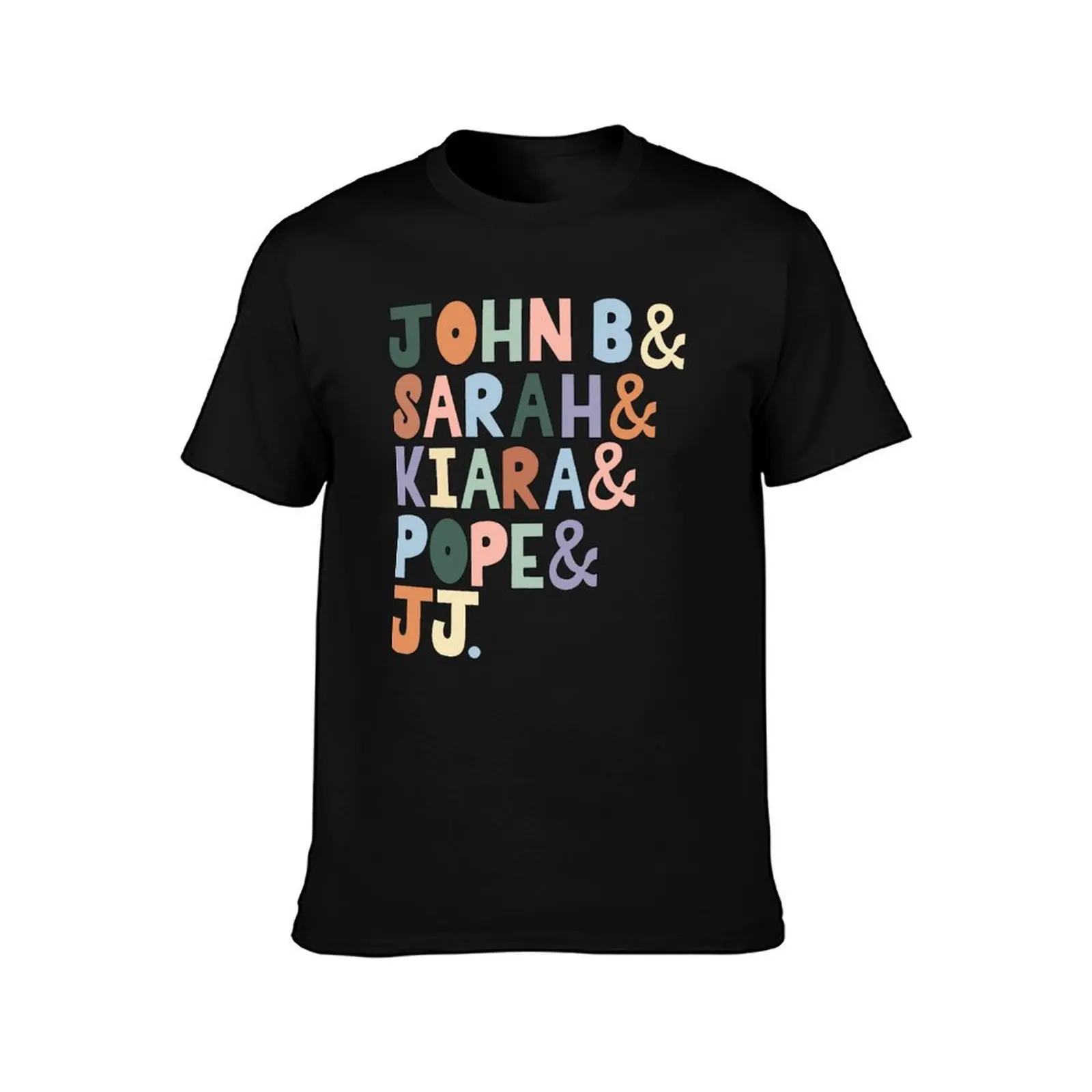 The Pogues: John B, Sarah, Kiara, Pope, & JJ in color T-Shirt aesthetic clothes vintage graphic tee clothes for men