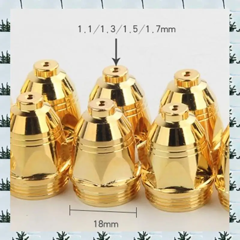 

ABLG 20 Sets/Lot P80 Air Plasma Consumables Golden CNC Cutting Machine Plasma Cutter Nozzle Hafnium Electrode 1.3Mm