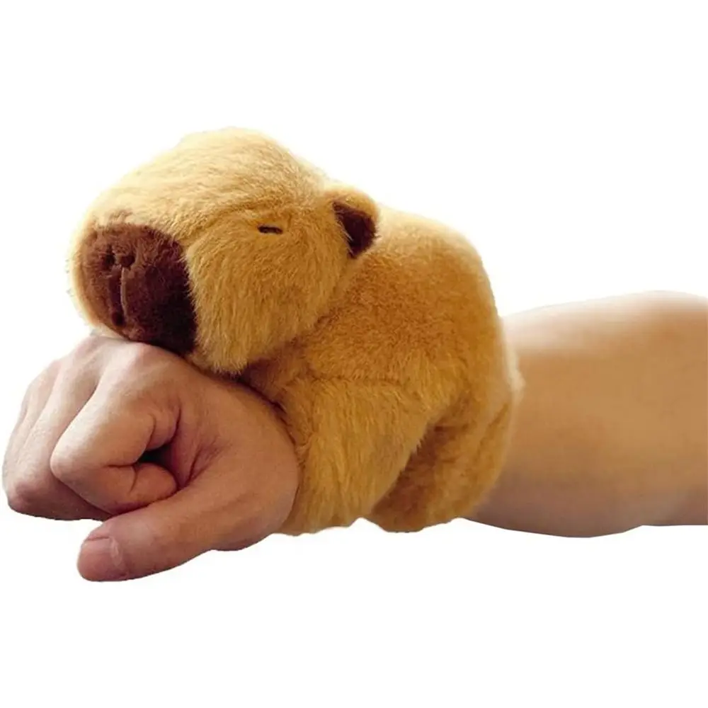 Animal Slap Bracelets Capybara Plush Toy Stuffed Animals Huggers Slap Toy Animal Wristband Interactive Toy Figures Kids Gifts