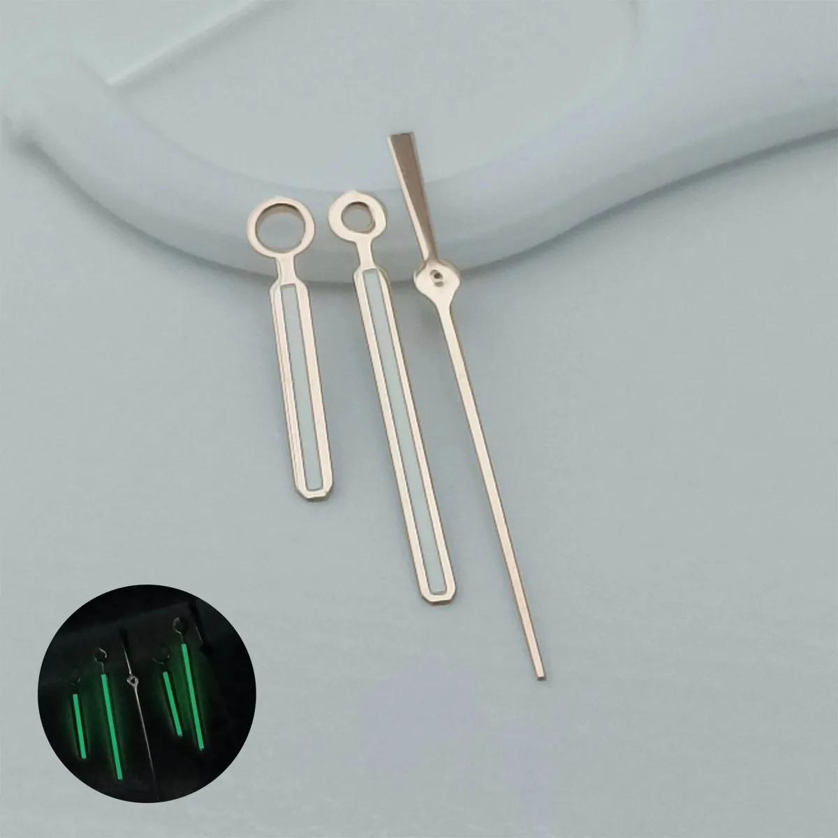 NH35 hands  Featured Size Custom Hands PVD Green Luminous Watch Pin Accessories Suitable for nh35, 36, 4R Movement