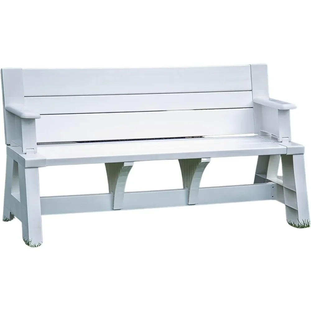 

Gen 1 2-in-1 Outdoor Convertible Bench to Picnic Table | Space-Saving, Weather-Resistant Patio Furniture for Yard, Deck, Garden