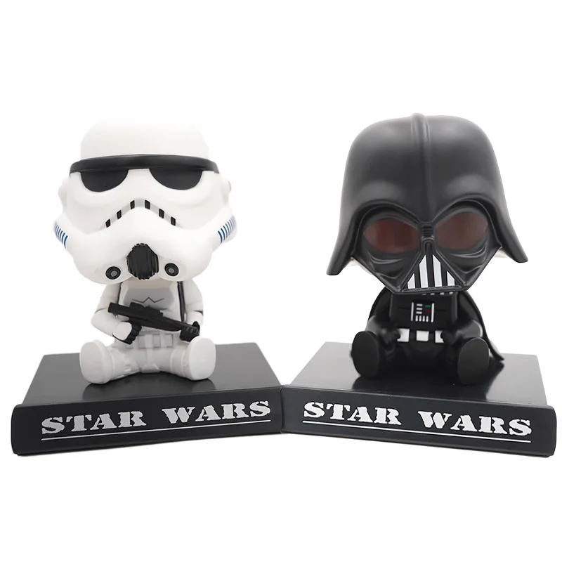 Disney Star Wars Darth Vader Bobblehead Model Fashion Doll Car Ornaments Car Interior Decoration Cartoon Toy Children Gifts