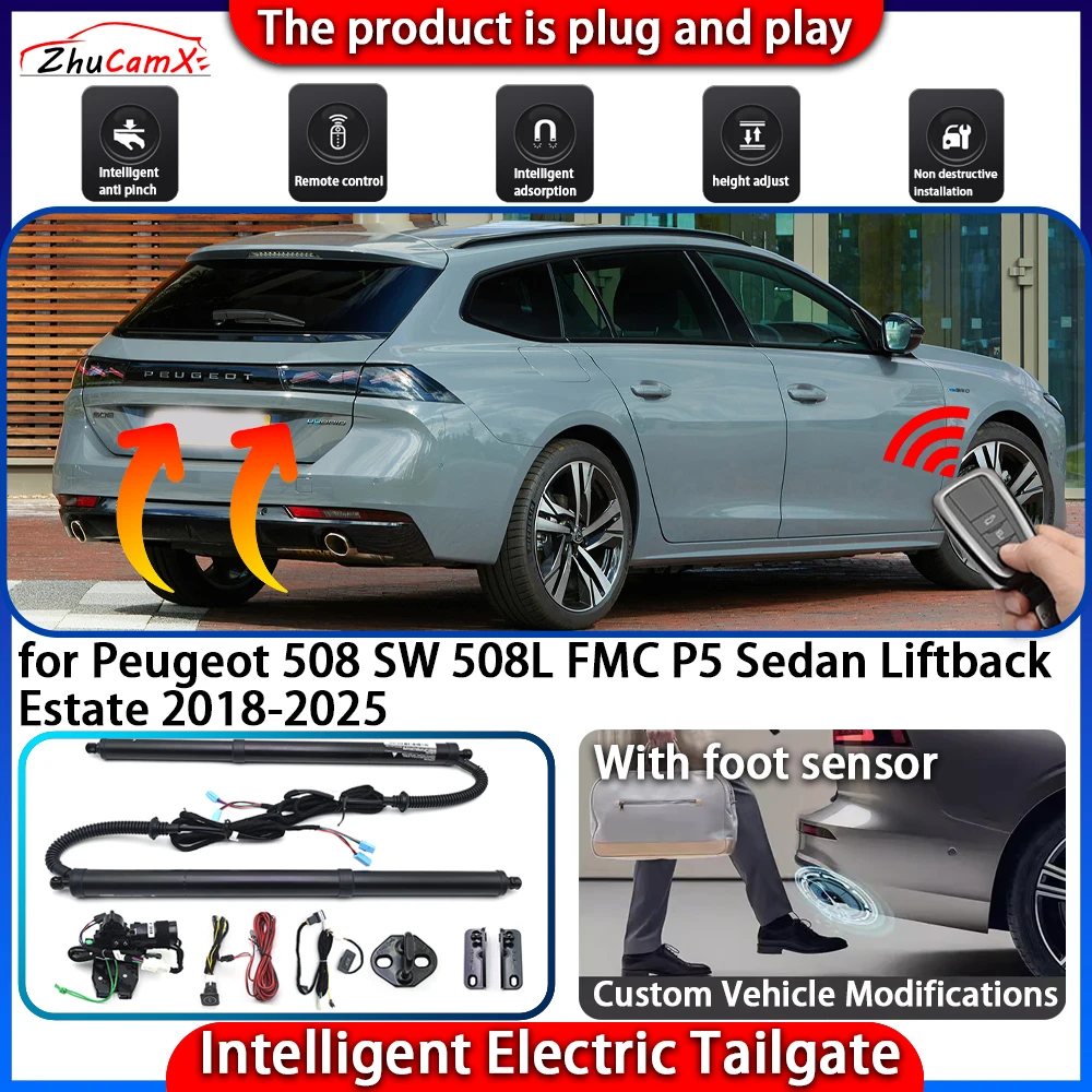 

Smart Powered Tailgate System for Peugeot 508 SW 508L FMC P5 Sedan Liftback Estate 2018-2025 Automatic Intelligent Trunk Control