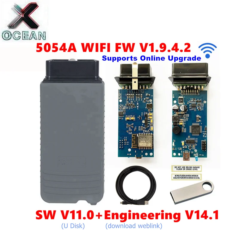 

Highest Quality WIFI version 5054A V1.9.4.2 support V23.0.0 Cover All 5054&6154 Functions for VAG UDS Car Diagnostic Tools 5054A