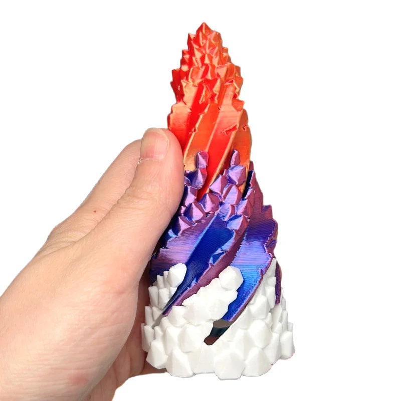Three Layer Spiral Cone Impossible Stone Passthrough Fidget Helix Rotating Pressure Reducing Toy Pyramid Ornaments 3D Printed